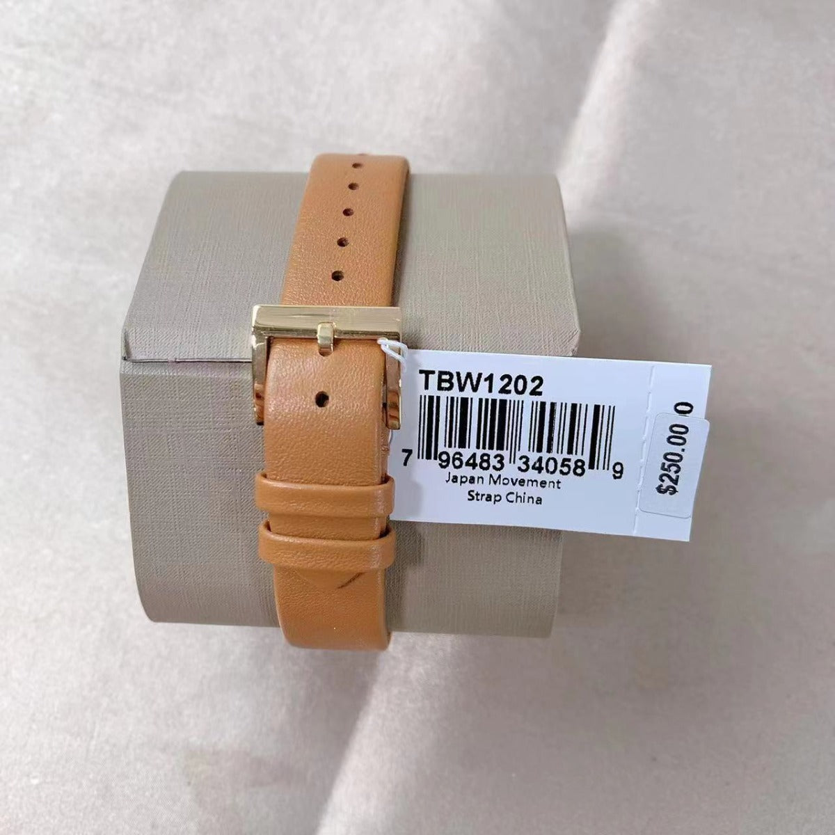 Tory Burch TBW1202 Collins Gold Tone Brown Luggage Leather Watch Tory Burch TBW1202 Collins Gold Tone Brown Luggage Leather Watch